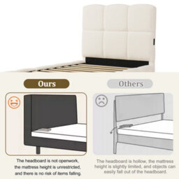 Single Upholstered Hydraulic Storage Bed With Headboard And Large Storage Space - thumbnail 9