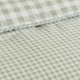Catherine Lansfield Bamford Gingham Check Reversible Single Duvet Cover Set With Pillowcase Green - thumbnail 4