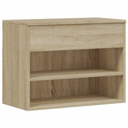 Vidaxl Shoe Bench Sonoma Oak 60X30X45 Cm Engineered Wood - thumbnail 2