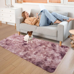 Ameha Shaggy Rugs Bedroom Living Room Non Slip Fluffy Kitchen Hallway Floor Mat Tye Dye Pink Rug Carpets 80X150 Cm - thumbnail 6