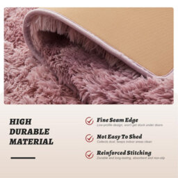 Ameha Shaggy Rugs Bedroom Living Room Non Slip Fluffy Kitchen Hallway Floor Mat Tye Dye Pink Rug Carpets 80X150 Cm - thumbnail 2