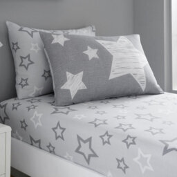 Smart Living Fitted Sheet Super Soft Cosy Easy Care Polycotton Bed Linen Luxury Bedding Bedsheet 25Cm Deep Non Iron - Grey