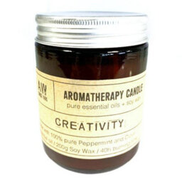 Serenityy Aromatherapy Soy Wax Candle - Creativity Fragrance, Amber Glass, 200G, 40H Burn Time