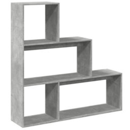 Berkfield Room Divider Bookcase 3-Tier Concrete Grey 123X29X123 Cm Engineered Wood - thumbnail 2