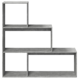 Berkfield Room Divider Bookcase 3-Tier Concrete Grey 123X29X123 Cm Engineered Wood - thumbnail 5