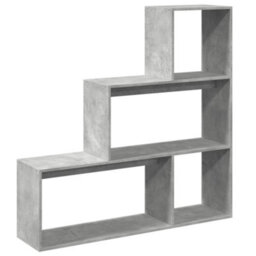 Berkfield Room Divider Bookcase 3-Tier Concrete Grey 123X29X123 Cm Engineered Wood - thumbnail 7