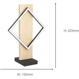 Loops Modern Design Led Table Lamp In Black And Brown For Stylish Home Lighting - thumbnail 4