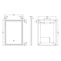 Dezine Stone 500 X 700mm Led Touch Sensor Mirror - thumbnail 3
