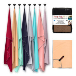Snug Rug Microfibre Beach Towel Super Absorbent Quick Drying Lightweight Large 80 X 160Cm - Beach Sand Beige - thumbnail 6