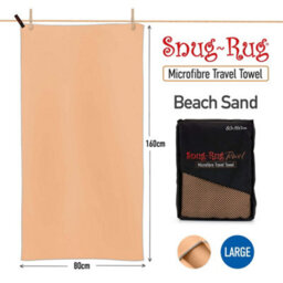 Snug Rug Microfibre Beach Towel Super Absorbent Quick Drying Lightweight Large 80 X 160Cm - Beach Sand Beige - thumbnail 8
