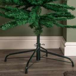 Samuel Alexander 8Ft (2.4M) Green Artificial Pencil Christmas Tree With Green Metal Stand And 460 Tips - thumbnail 7