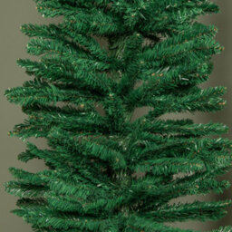 Samuel Alexander 8Ft (2.4M) Green Artificial Pencil Christmas Tree With Green Metal Stand And 460 Tips - thumbnail 5