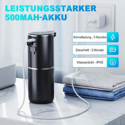 380Ml Automatic Touchless Soap Dispenser Wall Mounted Black - image 1