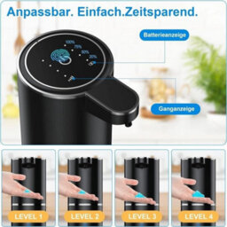 380Ml Automatic Touchless Soap Dispenser Wall Mounted Black - thumbnail 4