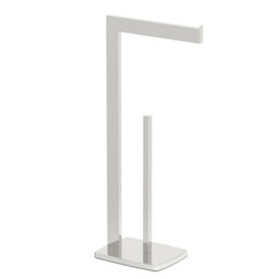Affine Freestanding Toilet Roll Holder Bathroom Modern Wc Square Floor Chrome Storage - thumbnail 3