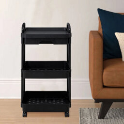 41X30X76Cm Multi-Tier Trolley On Wheels Kitchen Storage Utility Cart With Shelves Rolling - thumbnail 6