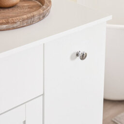 Sobuy Bzr214-W, Tall Slim Bathroom Storage Cabinet With 1 Drawer & 2 Laundry Hampers And Side Pull-Out Shelf,white - thumbnail 7