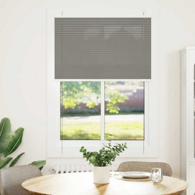 Walplus Anthracite Pleated Blind 85X100 Cm, Fabric Width 84.4 Cm Polyester - image 1