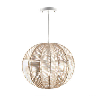 Trueshopping Round Woven Rattan Pendant Lamp - Small - image 1