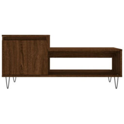 Berkfield Coffee Table Brown Oak 100X50X45 Cm Engineered Wood - thumbnail 5