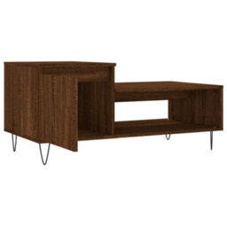 Berkfield Coffee Table Brown Oak 100X50X45 Cm Engineered Wood - thumbnail 6