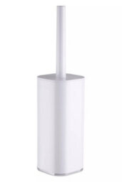Orsina Unique White Acrylic Toilet Brush Holder, Slim Bathroom Cleaning Brush, Lightweight Toilet Brush Holder - thumbnail 1