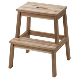 Acacia Step Stool Wooden Kitchen Bathroom Ladder Stool Home Access Aid - thumbnail 5