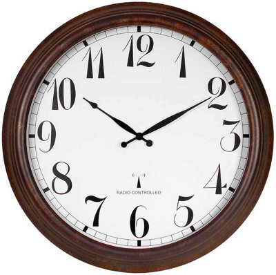 Primrose Outdoor Garden Wall Clock Perfect Time Radio Controlled 57.5Cm - image 1