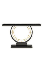 Hygrad Built to Survive 120Cm Wide Free Standing Narrow Slim Marble Effect Sintered Stone Metal Half Moon Base Console Sofa End Table Hallway Furniture - thumbnail 7