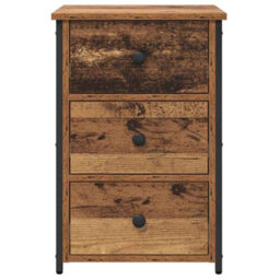 Berkfield Old Wood Table Old Wood Mdf, Particle Board, Metal Medium - thumbnail 6