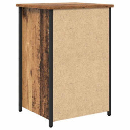Berkfield Old Wood Table Old Wood Mdf, Particle Board, Metal Medium - thumbnail 8