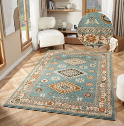 Underfoot Large Blue Living Room Rug Indoor Rug Boho Soft Traditional 20mm Thick Runner Rugs