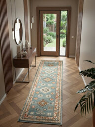Underfoot Large Blue Living Room Rug Indoor Rug Boho Soft Traditional 20mm Thick Runner Rugs - thumbnail 6