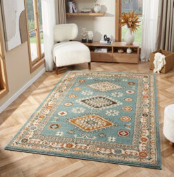 Underfoot Large Blue Living Room Rug Indoor Rug Boho Soft Traditional 20mm Thick Runner Rugs - thumbnail 4