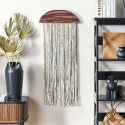 Wyld And Coco Novacasa Poplar Wood Cotton Tassels Wall Hanging 37 X 4 X 92 Cm - thumbnail 2