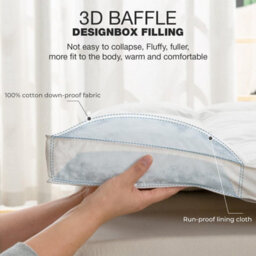 istyle mode Goose Down Feather Mattress Topper 100% Cotton Cover All Sizes 5Cm  Extra Deep - thumbnail 5