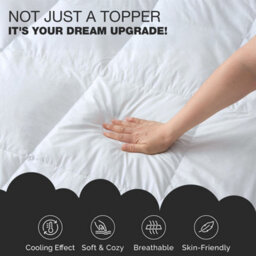 istyle mode Goose Down Feather Mattress Topper 100% Cotton Cover All Sizes 5Cm  Extra Deep - thumbnail 3