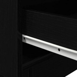 Berkfield Modern Bedside Cabinet With Led Lights Black Oak 45X40X55 Cm - thumbnail 9