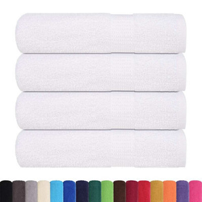 Berkfield Durable Bath Towels 4 Pcs White 100X150 Cm 360 Gsm 100% Cotton