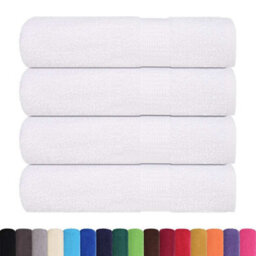 Berkfield Durable Bath Towels 4 Pcs White 100X150 Cm 360 Gsm 100% Cotton