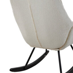 Living And Home Beige Teddy Fleece Upholstered Rocking Chair - thumbnail 7