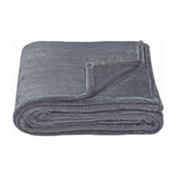 Brand Lab Fleece Plain Blanket Charcoal (200Cm X 150Cm)