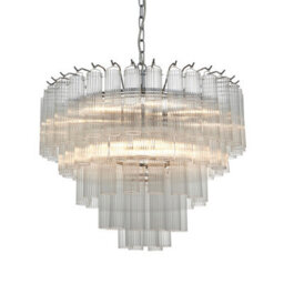 Luminosa Lighting Luminosa Toulouse 12 Light Multi Arm Lamp Ceiling Pendant Bright Nickel - thumbnail 1