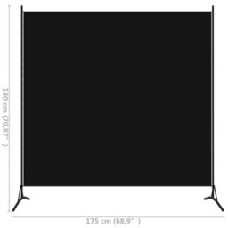 Vidaxl 1-Panel Room Divider Black 175X180 Cm - thumbnail 5