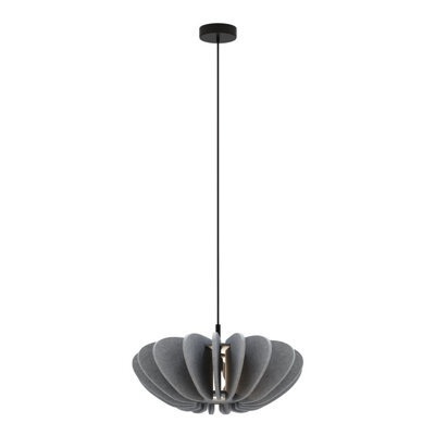 Luminosa Lighting Luminosa Cambio Modern Pendant Ceiling Light Black 1Xe27 Grey Shade - image 1