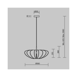 Luminosa Lighting Luminosa Cambio Modern Pendant Ceiling Light Black 1Xe27 Grey Shade - thumbnail 5