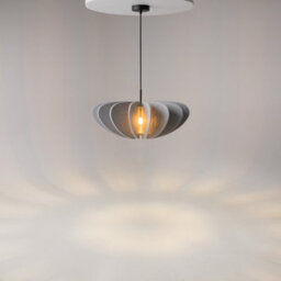 Luminosa Lighting Luminosa Cambio Modern Pendant Ceiling Light Black 1Xe27 Grey Shade - thumbnail 2