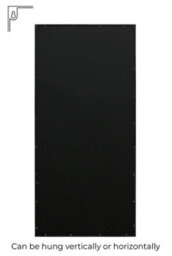 "Mirroroutlet Fenestra - Black Contemporary Wall And Leaner Mirror 71"" X 33"" (180 X 85Cm)" - thumbnail 5