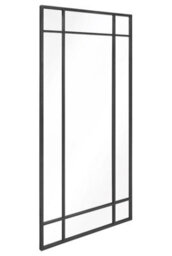 "Mirroroutlet Fenestra - Black Contemporary Wall And Leaner Mirror 71"" X 33"" (180 X 85Cm)" - thumbnail 4