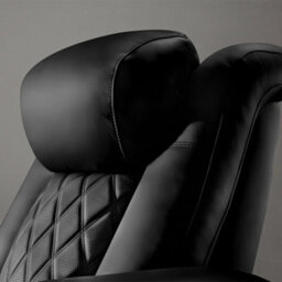 Valencia Tuscany Ultimate Luxury Edition Home Theater Recliner Row Of 5 Loveseat Left Onyx Semi Aniline Leather - thumbnail 4